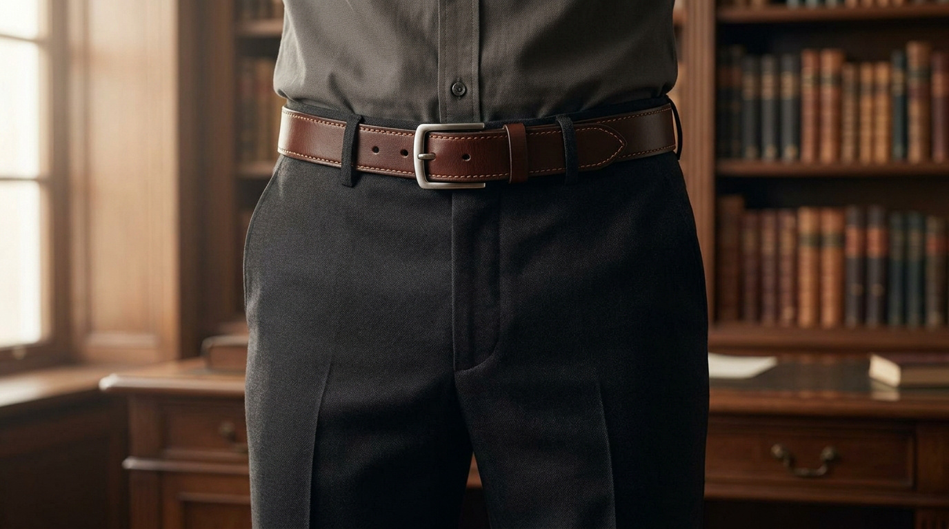 La ceinture en cuir : sobriété et allure